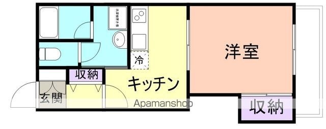 シーサイド弥生[1K/28m2]の間取図