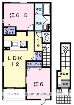 コリナ　請西　Ｂ[2LDK/58.86m2]の間取図