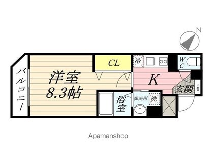 東京都練馬区中村３丁目[1K/27.9m2]の間取図