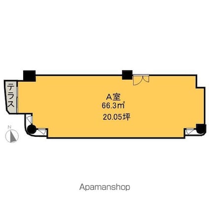 広島県広島市中区幟町[事務所/66.3m2]の間取図