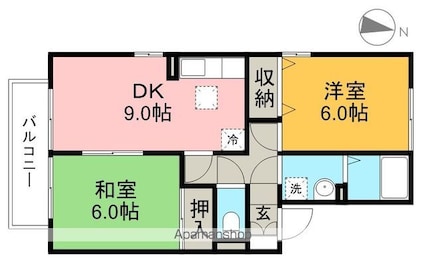 メナージュ　Ａ棟[2DK/50.12m2]の間取図