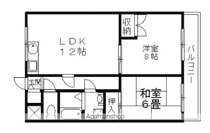 滋賀県彦根市平田町[2LDK/56.7m2]の間取図