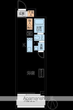 アーデン芝公園[1R/28.96m2]の間取図