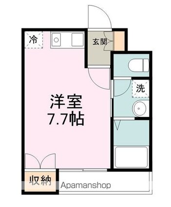 エクセルコート柏木[1R/21.17m2]の間取図