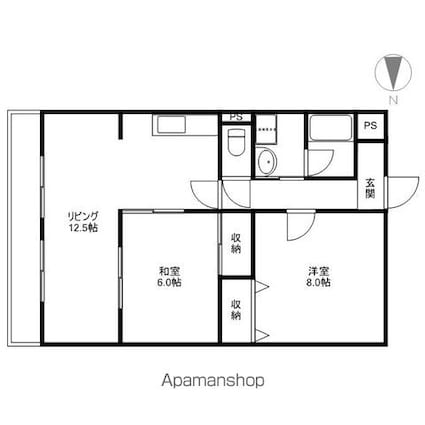 エクシブ[2LDK/71.82m2]の間取図