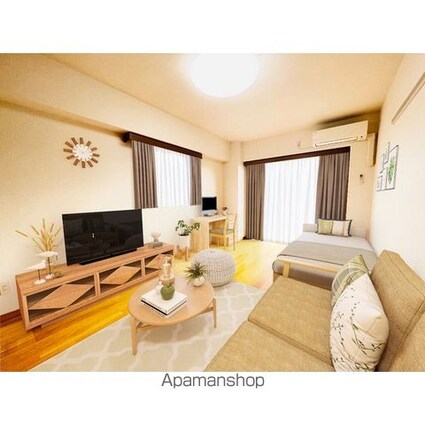 東京都板橋区中丸町[1K/28.35m2]のリビング・居間