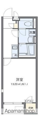 レオネクストクレーン[1K/25.89m2]の間取図