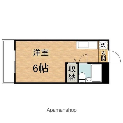 ヒルトップテネラ[1R/17.75m2]の間取図