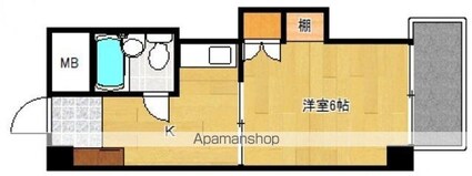 広島県広島市西区中広町３丁目[1K/19.24m2]の間取図
