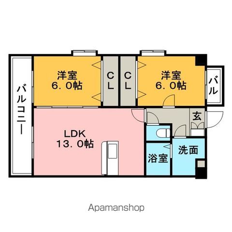 ドミールパレス櫛原の間取り写真
