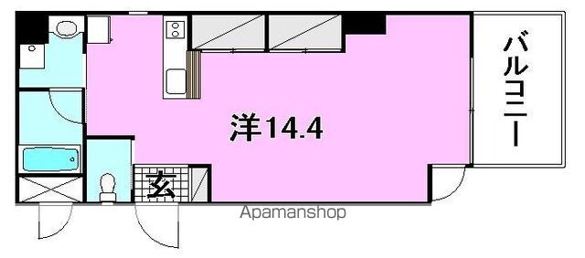 アネーロ・リヴ[1R/35.61m2]の間取図