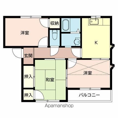 ザックス英賀保 Cの間取り写真