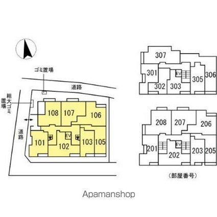 グラナーデ目白御留山[3DK/54.65m2]の配置図