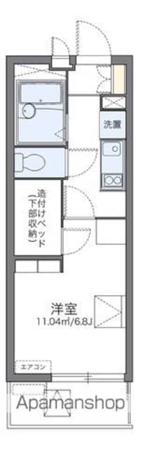レオパレス雄新ひまわり[1K/19.87m2]の間取図
