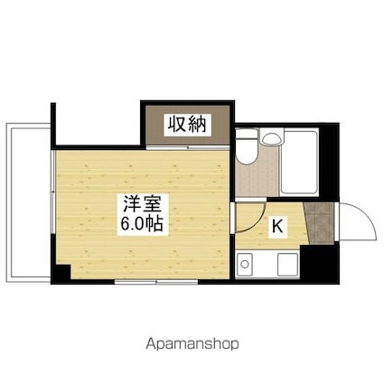 ライブコープ大州[1K/17m2]の間取図