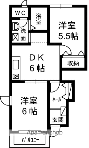 ブライトハオス W・Mの間取り写真