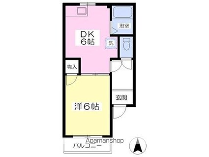 めぞんどまあや[1DK/28.15m2]の間取図