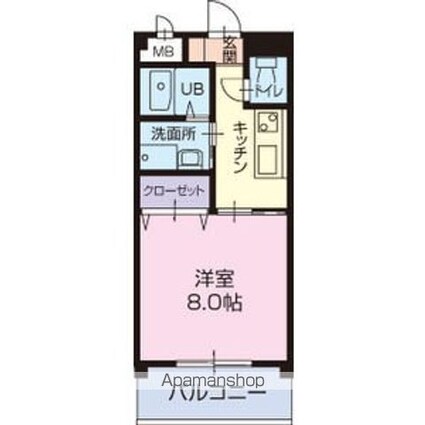 レントリアノン[1K/28m2]の間取図
