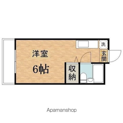青木葉センタービル[1R/17.74m2]の間取図