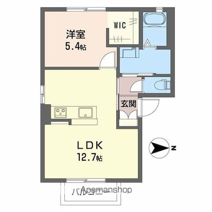 メゾン北深志[2K/42.48m2]の間取図