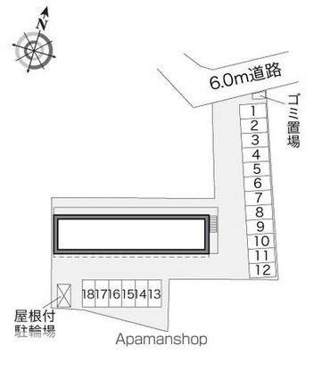 レオパレスシャトー大塚[1K/23.18m2]の配置図