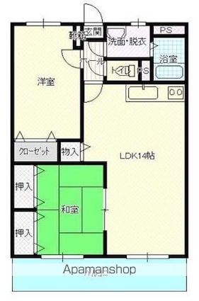 香川県高松市林町[2LDK/60.97m2]の間取図