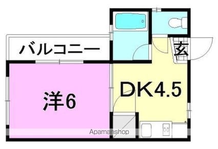 第一グランディール[1DK/21.42m2]の間取図