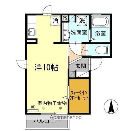 福井県福井市照手３丁目[1R/30.44m2]の間取図