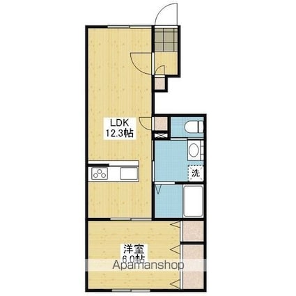 ＭＨＴ立花　Ａ棟[1LDK/42.15m2]の間取図