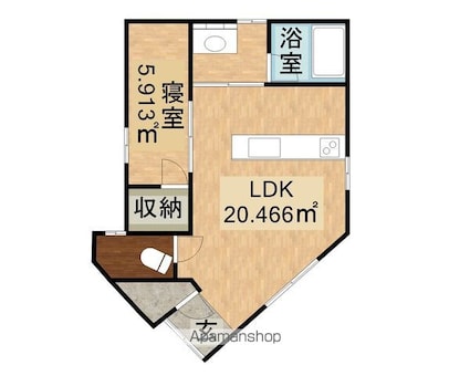 ＭｉｏＮａｏ[1LDK/36.85m2]の間取図