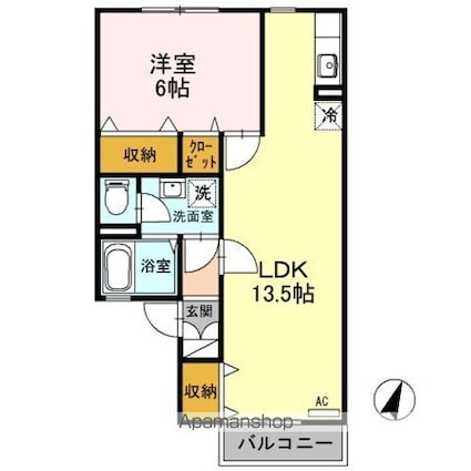 近江ロイヤルハイツ　Ａ[1LDK/45.21m2]の間取図