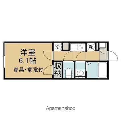 クレイノ高円寺[1K/21.11m2]の間取図