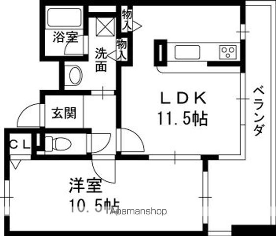 白鷹苦楽園マンションの間取り写真