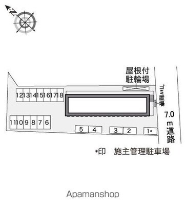 レオパレスカッチャン[1K/19.87m2]の配置図