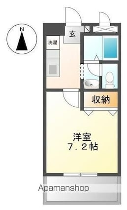 エスポア・タカスギ　[1K/24.84m2]の間取図