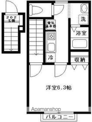 フラット四つ木　Ｂ[1K/26.27m2]の間取図
