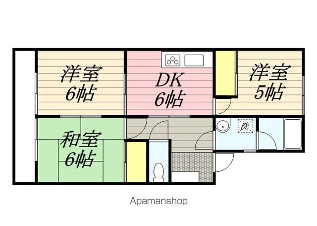 那珂川市仲のアパートの間取り