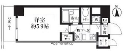 ＨＦ練馬レジデンス[1K/19.66m2]の間取図