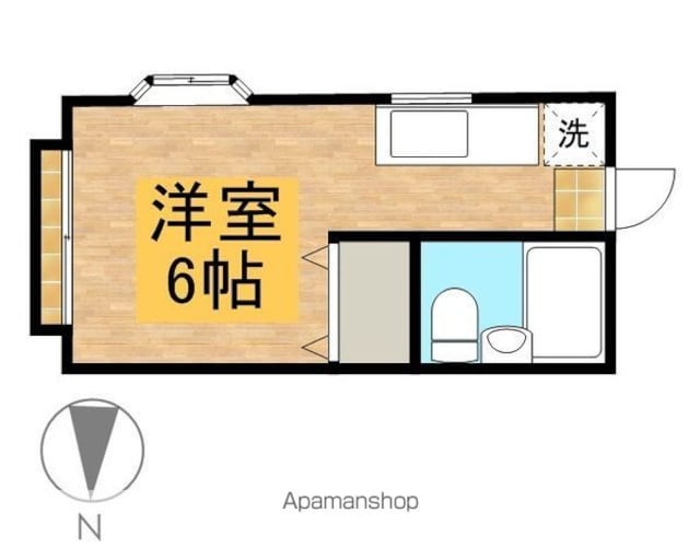 東京都三鷹市上連雀５丁目[1K/17.4m2]の間取図