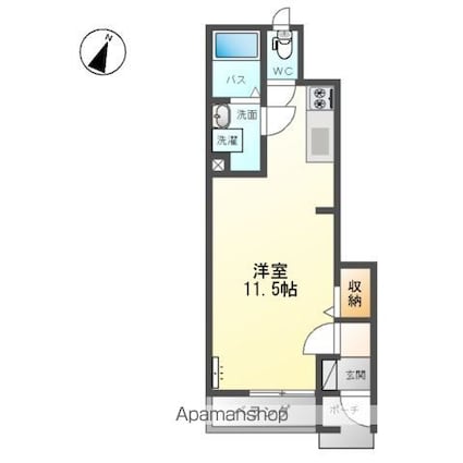 Ｐｒｅｎｄｒｅ（プランドール）[1R/30.2m2]の間取図