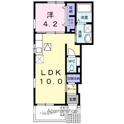 宮城県仙台市青葉区愛子中央３丁目[1LDK/37.76m2]の間取図