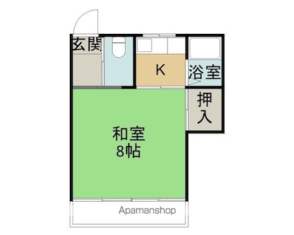 長野県長野市居町[1K/18m2]の間取図