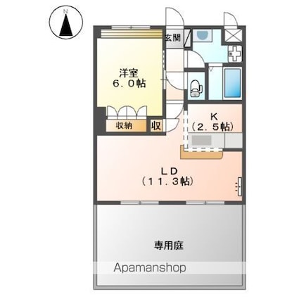 グランド　アーネスト[1LDK/45.36m2]の間取図