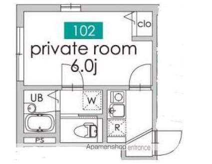 ＨＡＳ高円寺[1K/18.53m2]の間取図