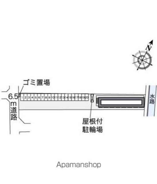 レオパレスプラムＫ[1K/20.28m2]の駐車場