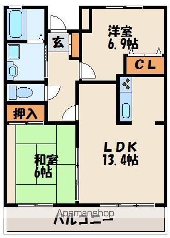 ハーモパレス福岡の間取り写真