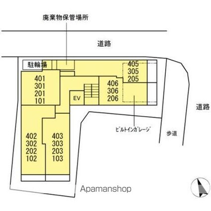 ＮーＳＴＡＧＥ東別院[1LDK/40.7m2]の配置図