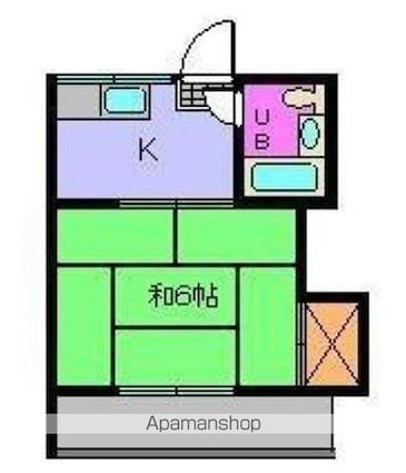 コーポあゆみ[1DK/19.44m2]の間取図