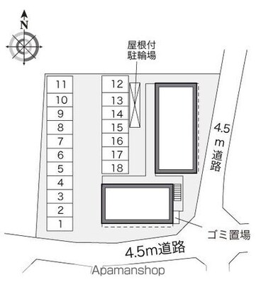 レオパレスＳｕｃｃｅｓｓ[1K/23.18m2]の配置図