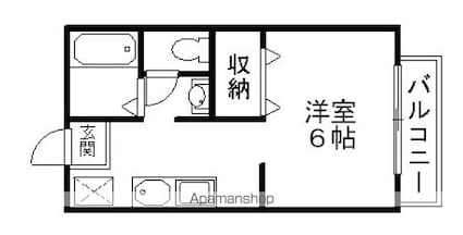 滋賀県彦根市西今町[1K/23.77m2]の間取図
